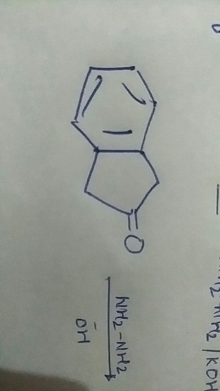 Question image for what are the products formed after the reduction
